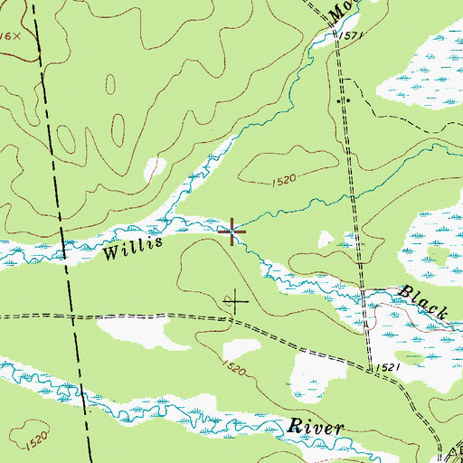 Topographic Map of Black Brook, NY
