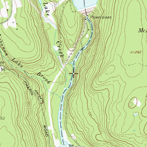 Topographic Map of Black Lake Creek, NY