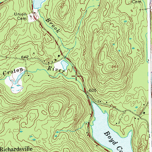 Topographic Map of Black Pond Brook, NY