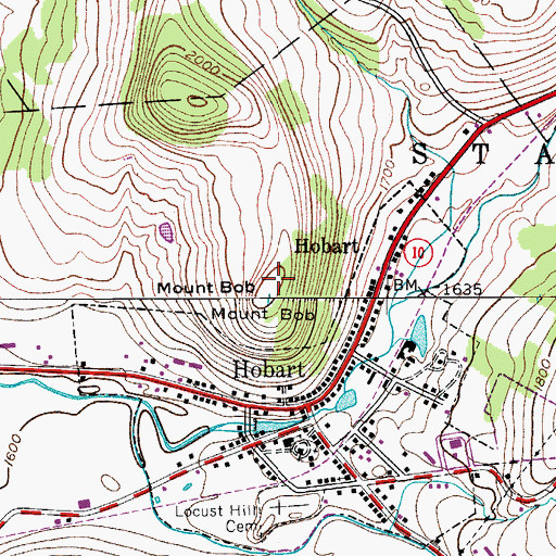 Topographic Map of Mount Bob, NY