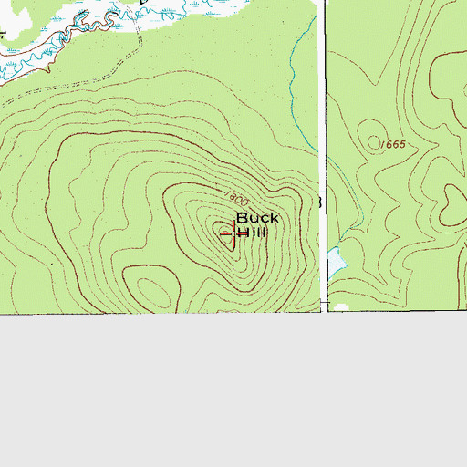 Topographic Map of Buck Hill, NY