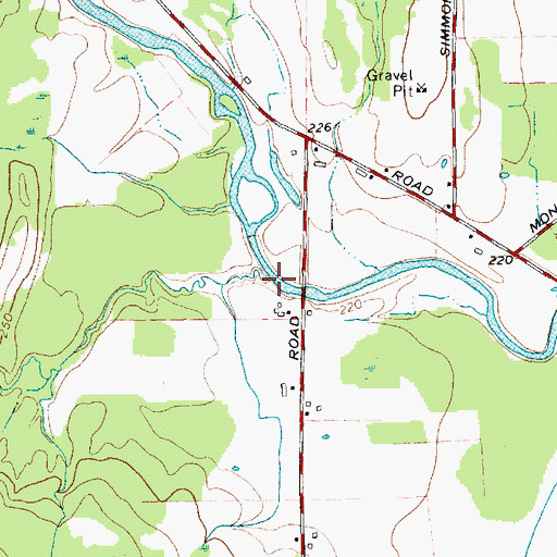 Topographic Map of Bullis Brook, NY