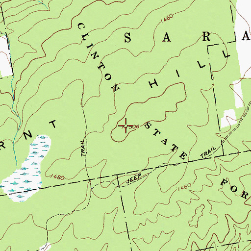 Topographic Map of Burnt Hill, NY