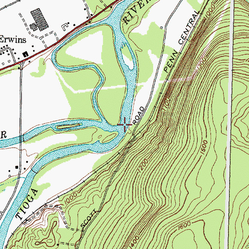 Topographic Map of Canisteo River, NY