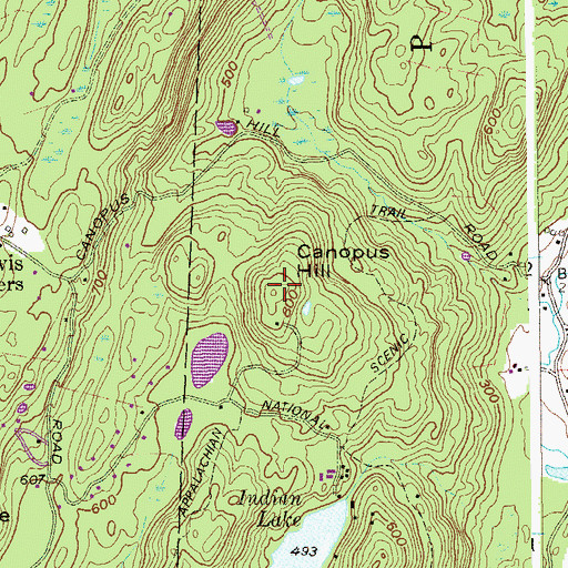 Topographic Map of Canopus Hill, NY