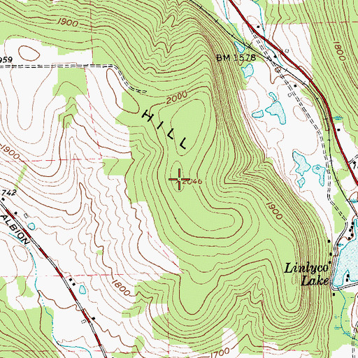 Topographic Map of Carroll Hill, NY
