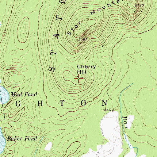 Topographic Map of Cherry Hill, NY