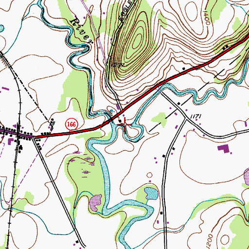 Topographic Map of Cherry Valley Creek, NY
