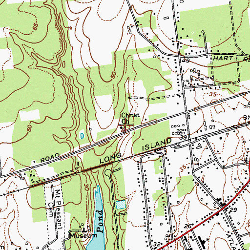 Topographic Map of Christ Lutheran Church, NY