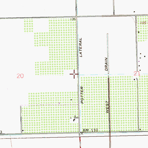 Topographic Map of Potter Lateral, AZ