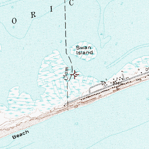Topographic Map of Clam Creek, NY