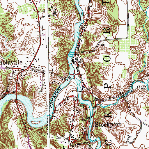 Topographic Map of Claverack Creek, NY