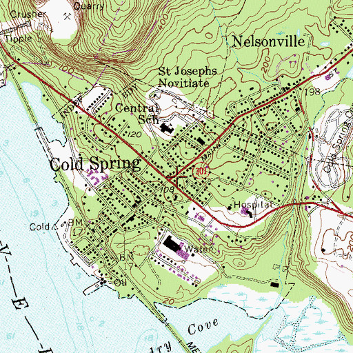 Topographic Map of Cold Spring, NY