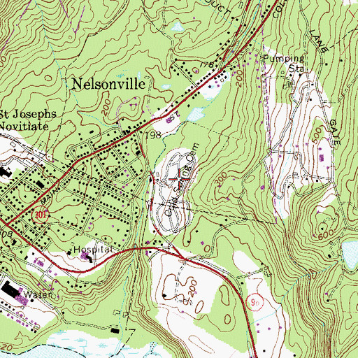 Topographic Map of Cold Spring Cemetery, NY