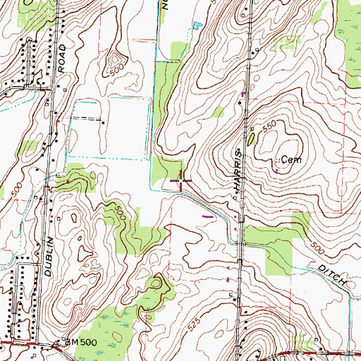 Topographic Map of Commission Ditch, NY
