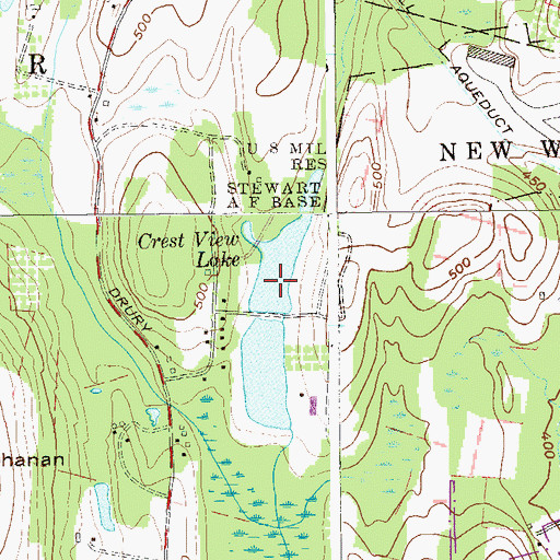 Topographic Map of Crest View Lake, NY