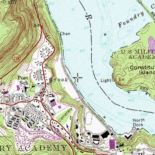 Topographic Map of Crows Nest Brook, NY