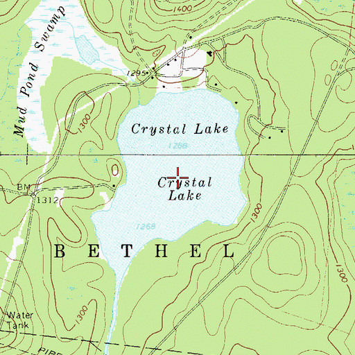 Topographic Map of Crystal Lake, NY