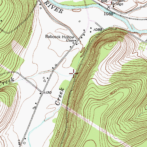 Topographic Map of Culver Creek, NY