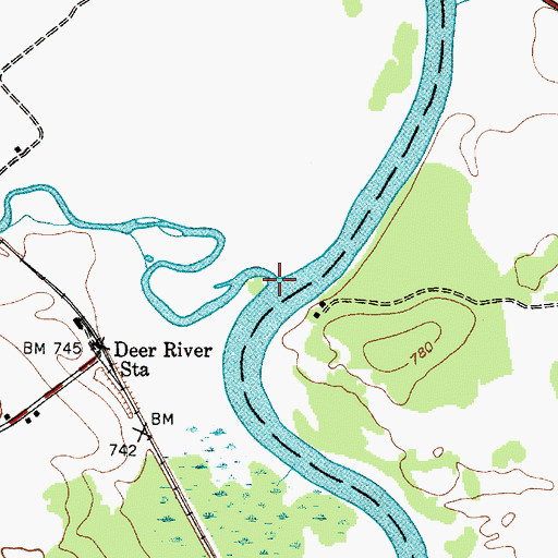 Topographic Map of Deer River, NY