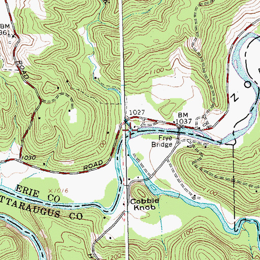 Topographic Map of Derby Brook, NY