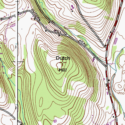 Topographic Map of Dutch Hill, NY