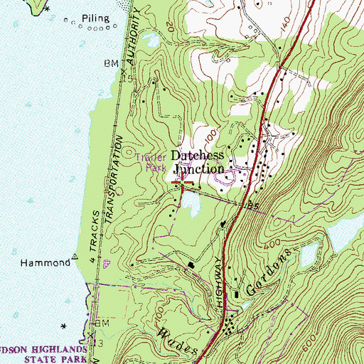 Topographic Map of Dutchess Junction, NY