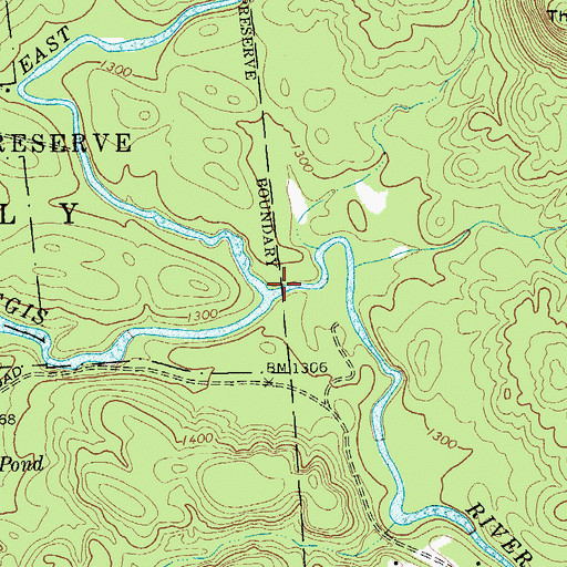 Topographic Map of East Branch Saint Regis River, NY