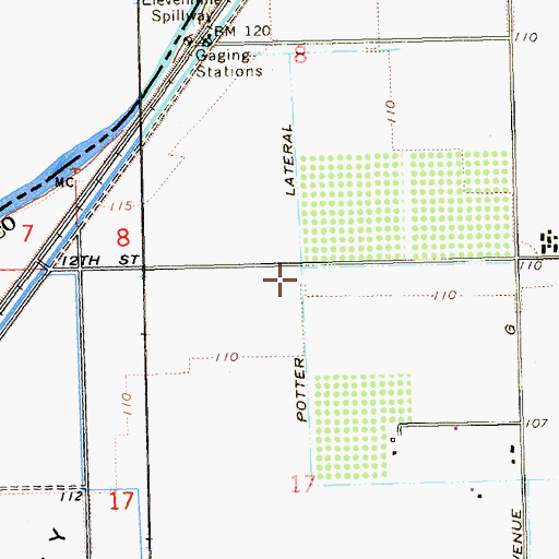 Topographic Map of Potter Lateral, AZ