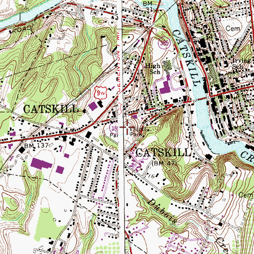 Topographic Map of Elliott Park, NY