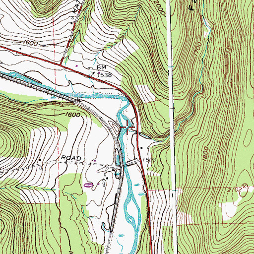 Topographic Map of Farwell Hollow, NY