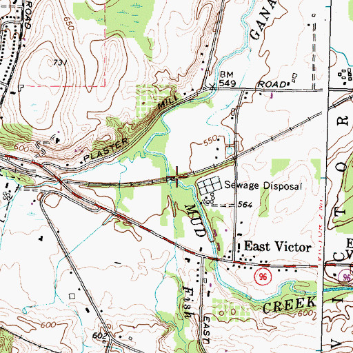 Topographic Map of Fish Creek, NY
