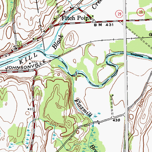 Topographic Map of Flaxmill Brook, NY