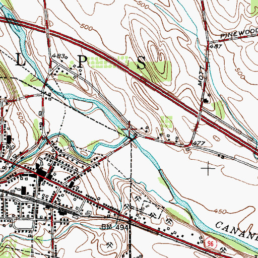 Topographic Map of Flint Creek, NY