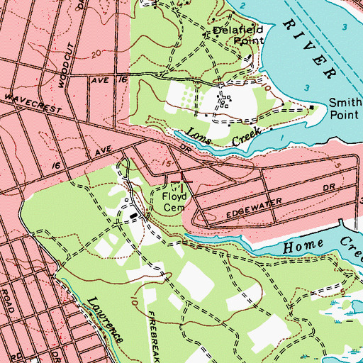 Topographic Map of Floyd Cemetery, NY