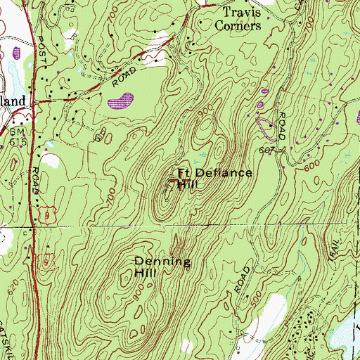 Topographic Map of Fort Defiance Hill, NY