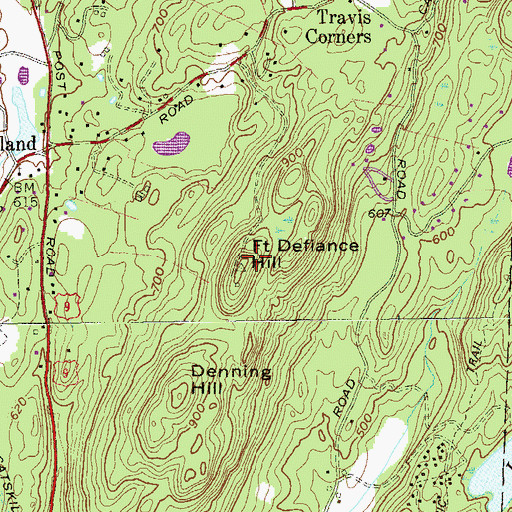 Topographic Map of Fort Defiance Hill, NY