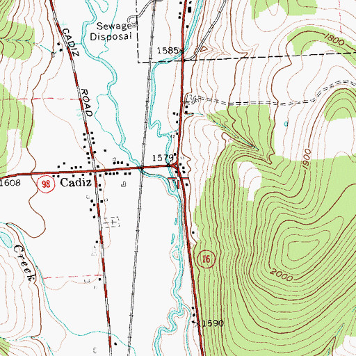 Topographic Map of Gates Creek, NY