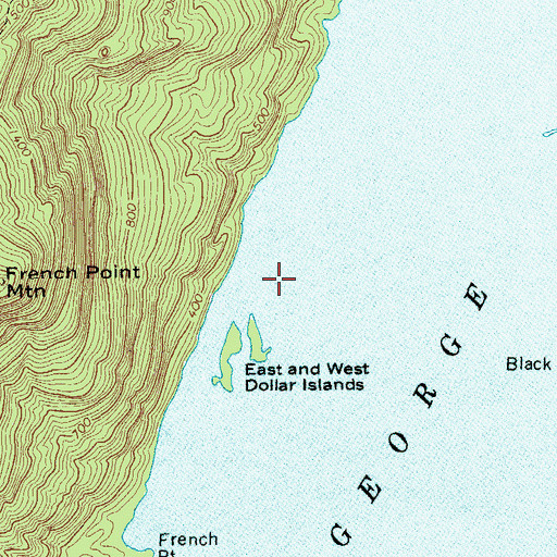 Topographic Map of Lake George, NY