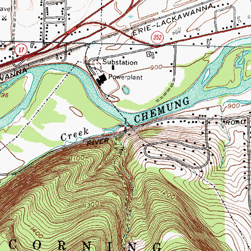 Topographic Map of Gillette Creek, NY