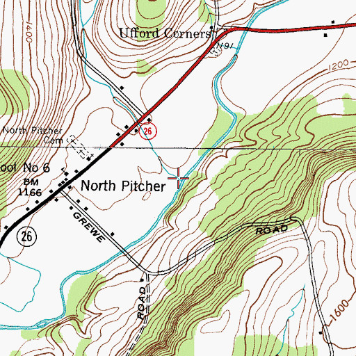 Topographic Map of Glen Brook, NY