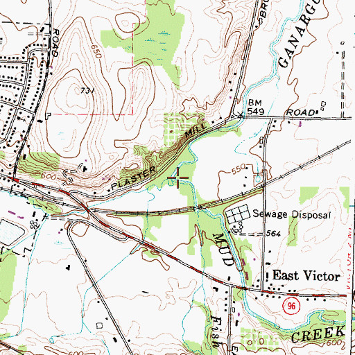 Topographic Map of Great Brook, NY