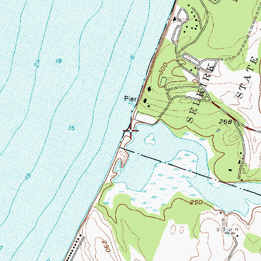 Topographic Map of Grindstone Creek, NY