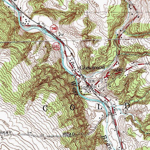 Topographic Map of Hayes Hollow, NY