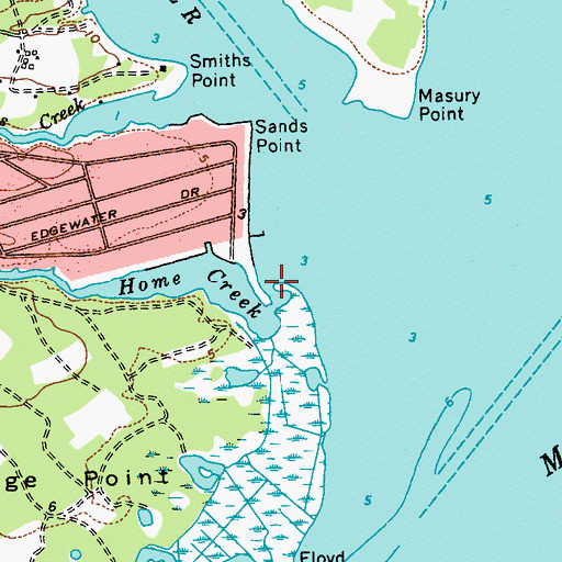 Topographic Map of Home Creek, NY