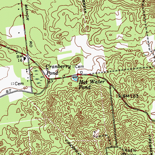 Topographic Map of Hot Water Pond, NY