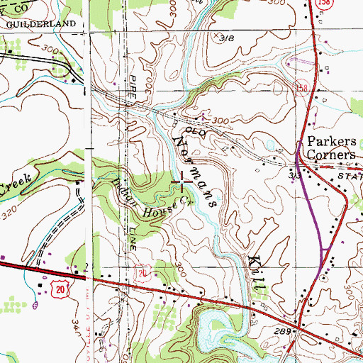 Topographic Map of Indian House Creek, NY