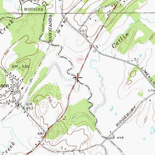Topographic Map of Indigot Creek, NY