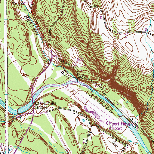 Topographic Map of Jan De Bakkers Kill, NY