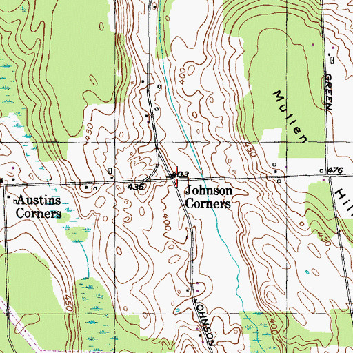 Topographic Map of Johnson Corners, NY